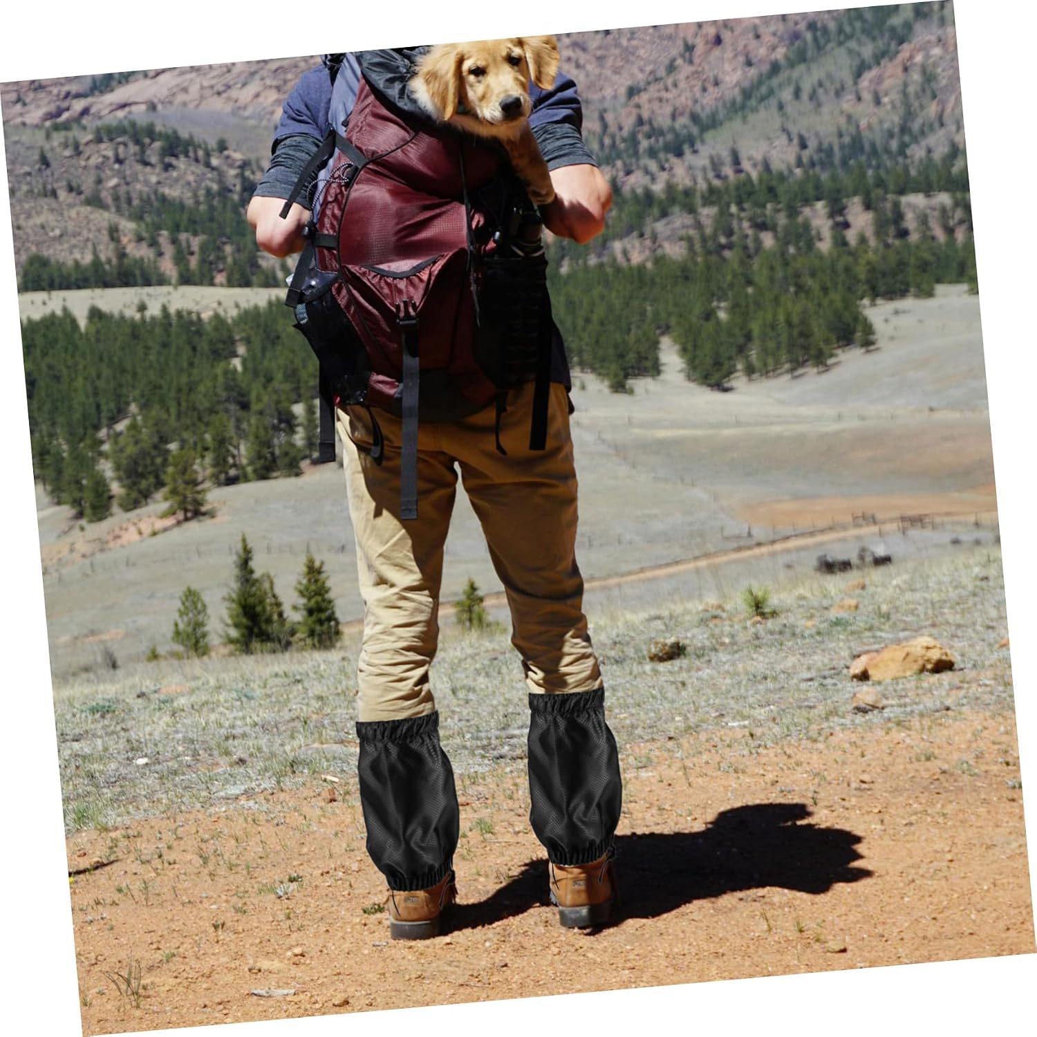 Ciieeo 1Pair Hiking Gaiters for Men Women Leg Protectors for Snow Desert Trekking Lightweight Outdoor Shoe Covers for Climbing Hunting