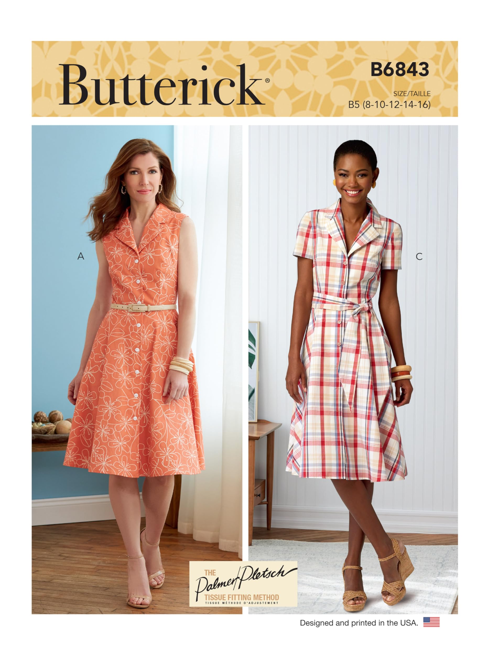 Butterick B6843F5 Misses Dress F5 (16-18-20-22-24)