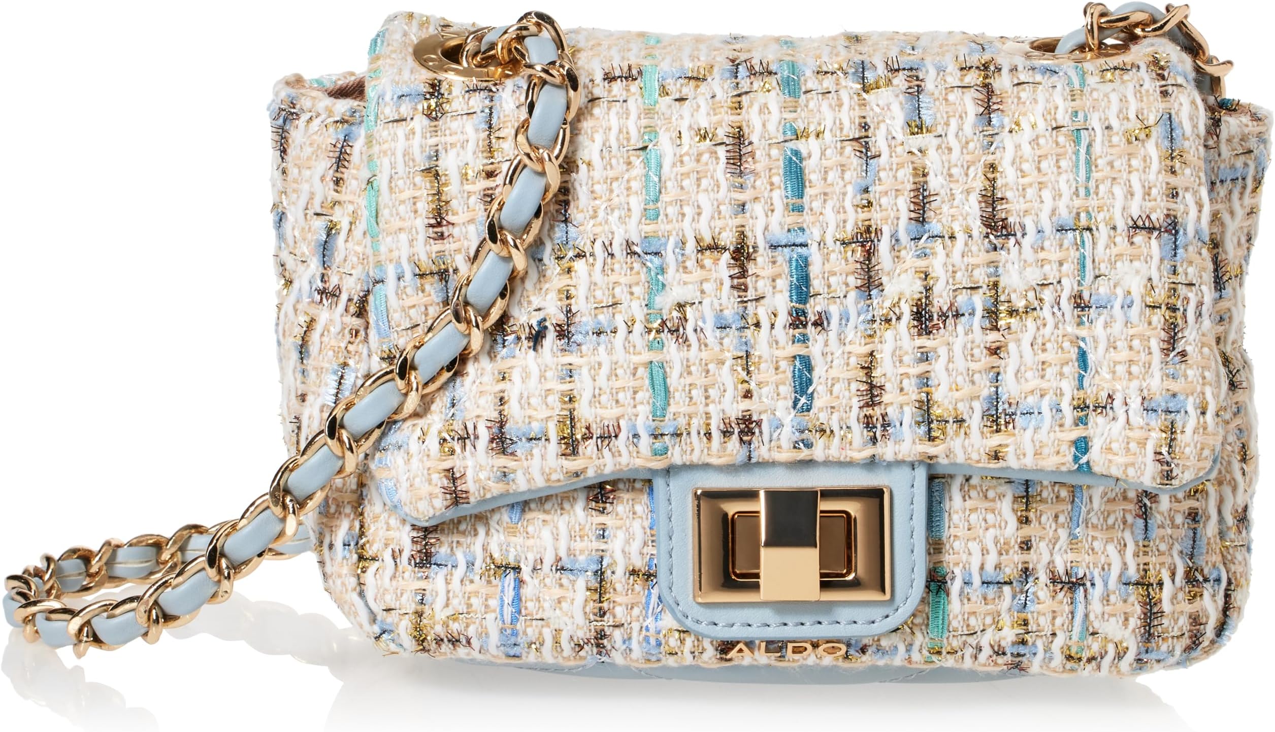 Aldo Womens Light Blue Lovaly Crossbody Sling Bag