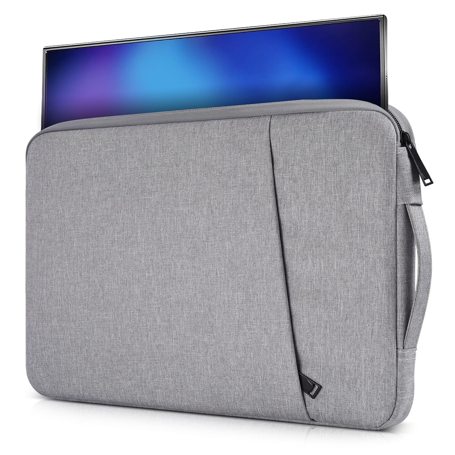 18.5 inch Portable Monitor Case Compatible with 18.5 Inch Most Large Portable Monitor Protective Sleeve Storage Bag, Light Grey(NOT FIT 18 INCH Laptop)