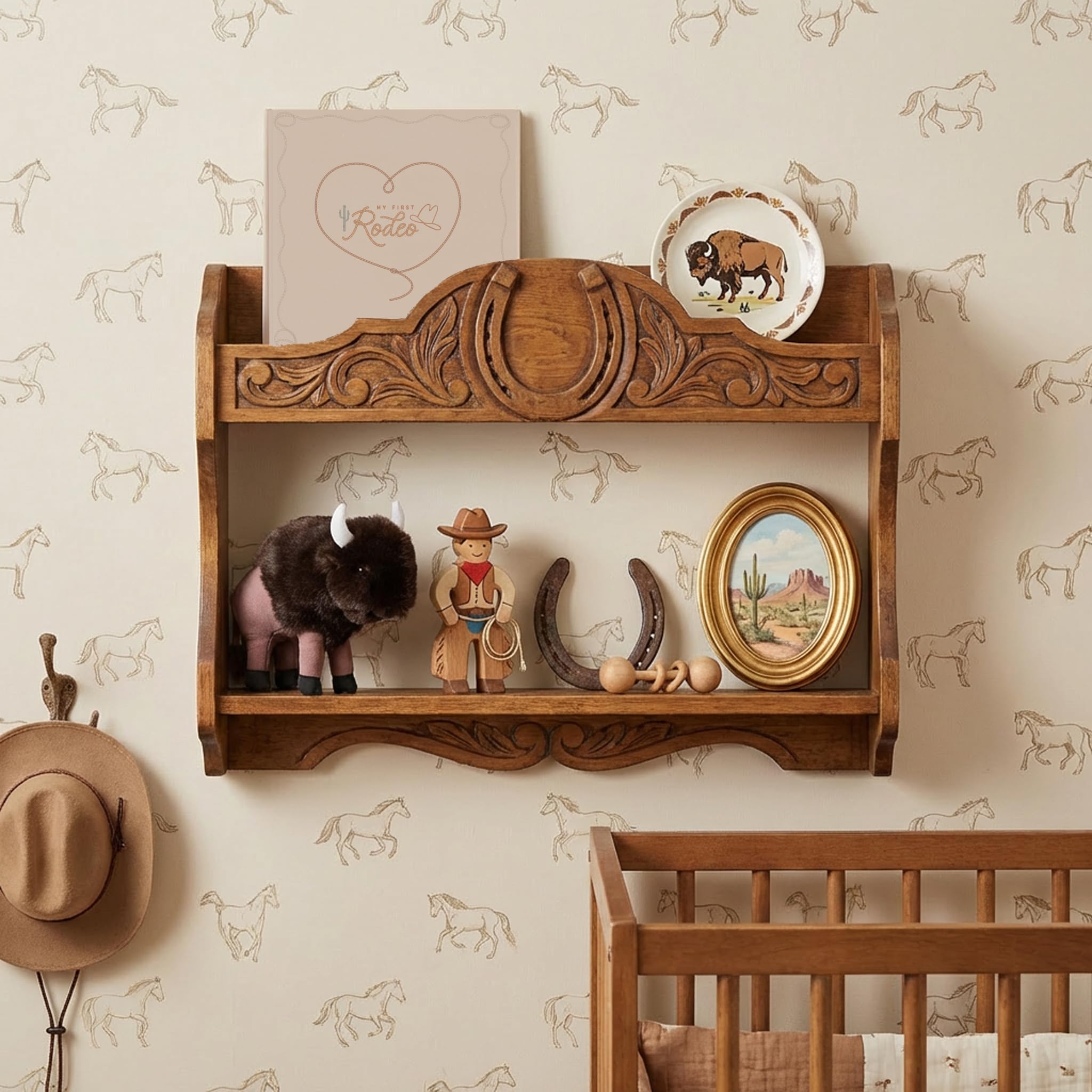 Lucy Darling My First Rodeo Baby Memory Book – Diario del primo anno, 5 anni pietra miliare scrapbook e album fotografico – ricordo per bambino o ragazza – regalo ideale