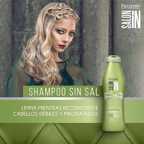 Miniatura 2 de Recamier Professional Salon In +Pro Keratin Ultra Force 40397 - Champú y tratamiento para el cabello, paquete de 3 piezas