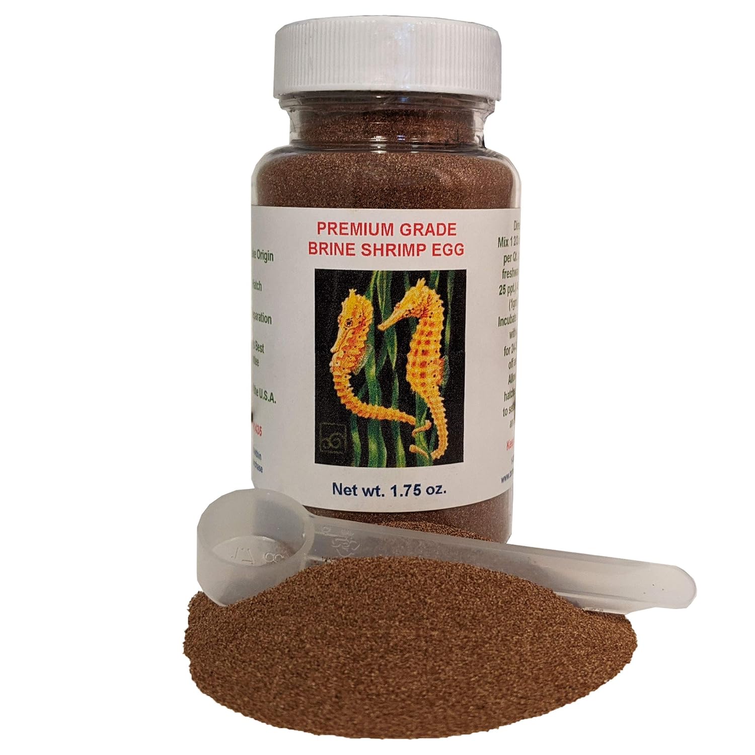 Premium Grade Brine Shrimp Eggs, 1.75 oz (90 Hatch Out