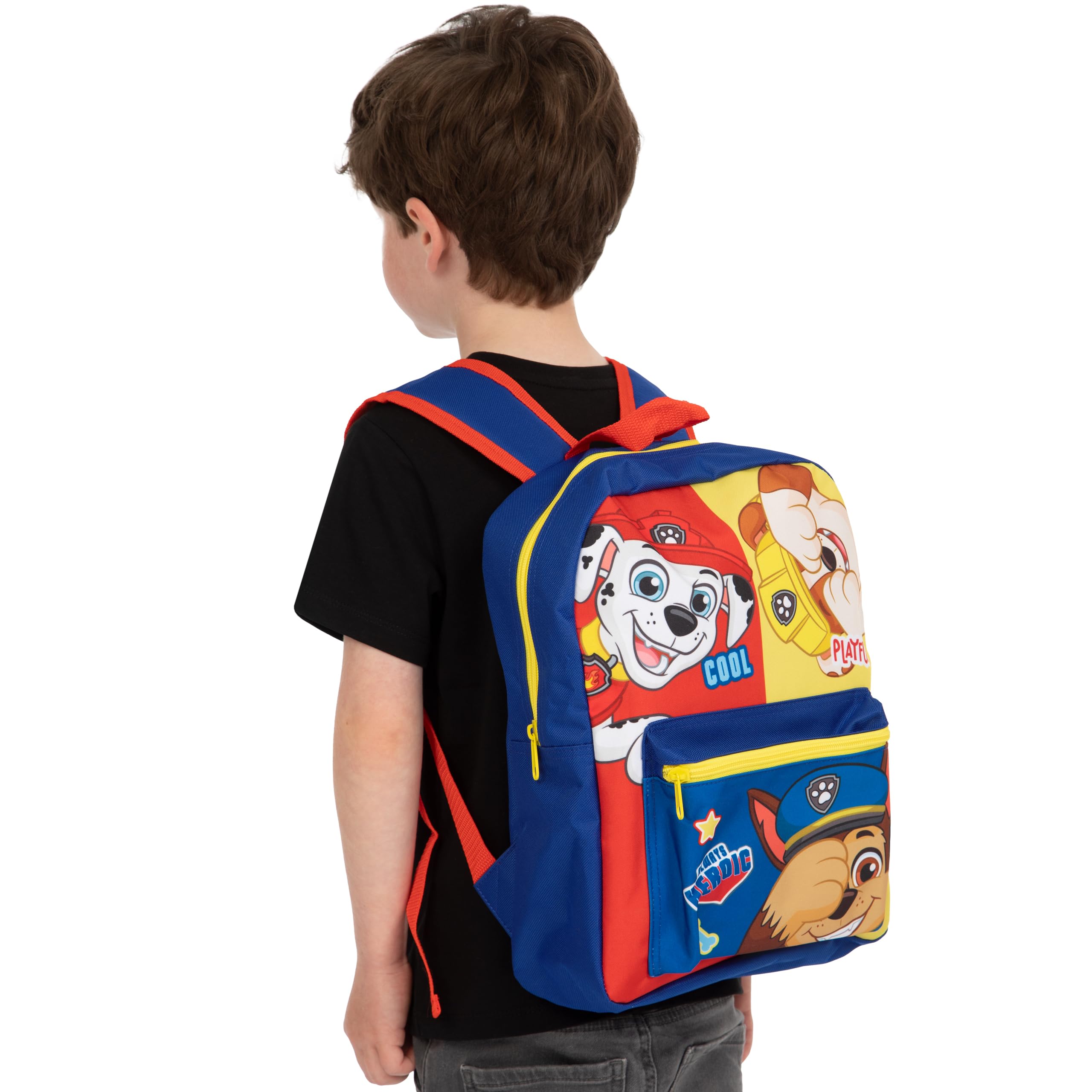 Paw Patrol Zaino Set Da 3 Pezzi | Marshall, Rubble E Chase Zaino Ragazzo | Zaino Scuola | Cartella Scoula | Borsa Per Bambini | Blu One Size