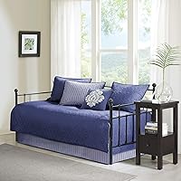 Vista 10 de Madison Park Juego de Fundas para Cama Diurna de Algodón - Acolchado de Doble Cara Diseño Clásico Cottage Ropa de Cama para Todas las Estaciones