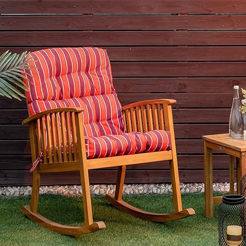 Vista 19 de Tangkula Cojín para silla de respaldo alto para patio, 1 unidad (paquete de 1), color beige