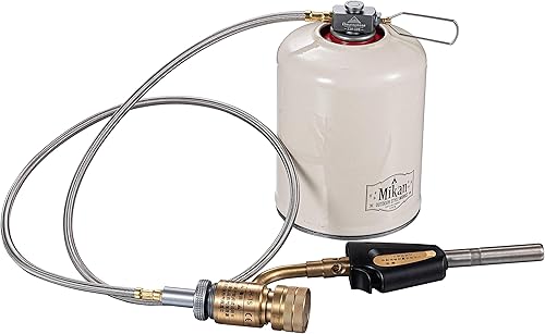 Miniatura 8 de CAMPINGMOON CAG 600 Adaptador de estufa de antorcha de propano con manguera de extensión (11.8"30cm), entrada recipiente de válvula lindal EN417,