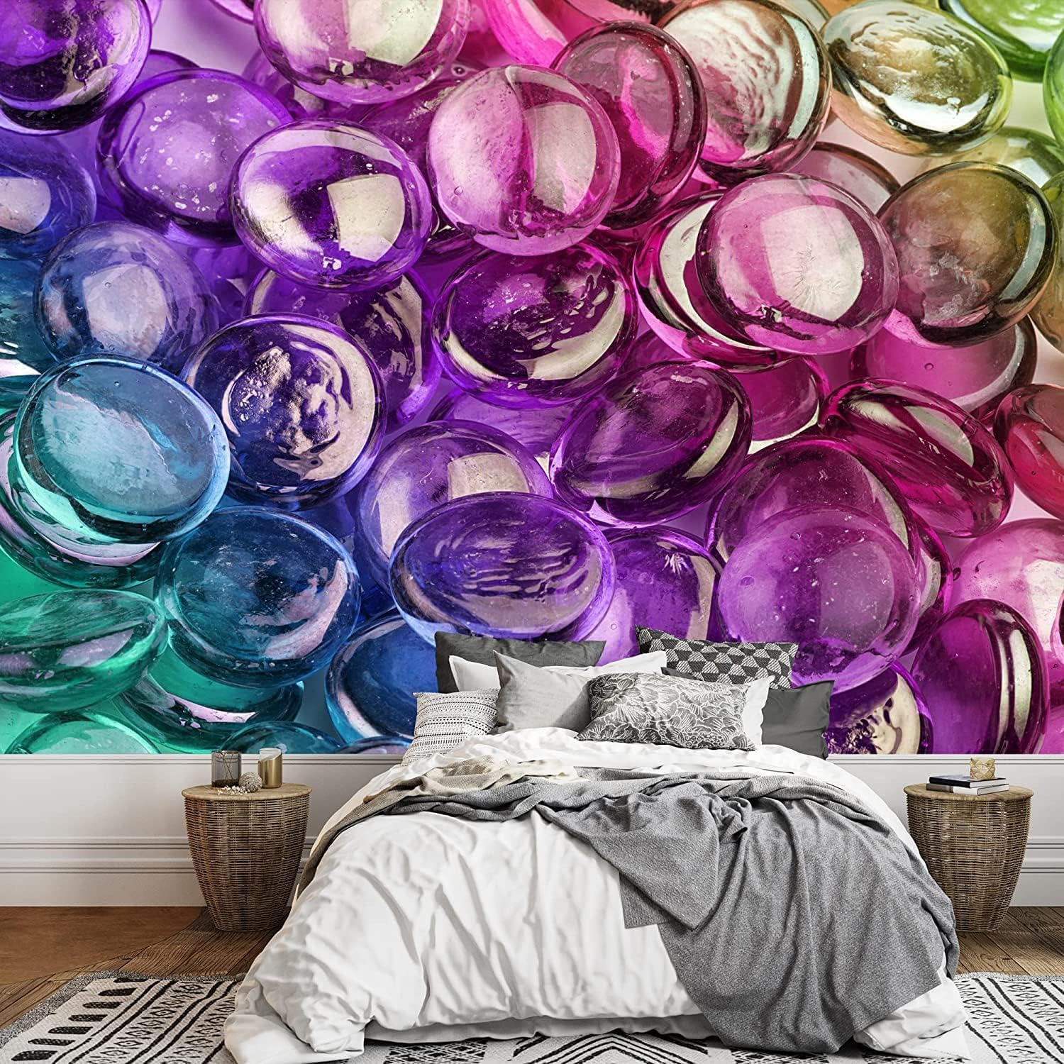 Wandbild Fototapete 3D Bunte Bonbons Selbstklebende Wandbilder Für Wohnzimmer, Schlafzimmer, Büro, Kinderzimmer, Wand, Tapete, Kunstplakat, Tv-Hintergrundbild, Wandbild -538423256424