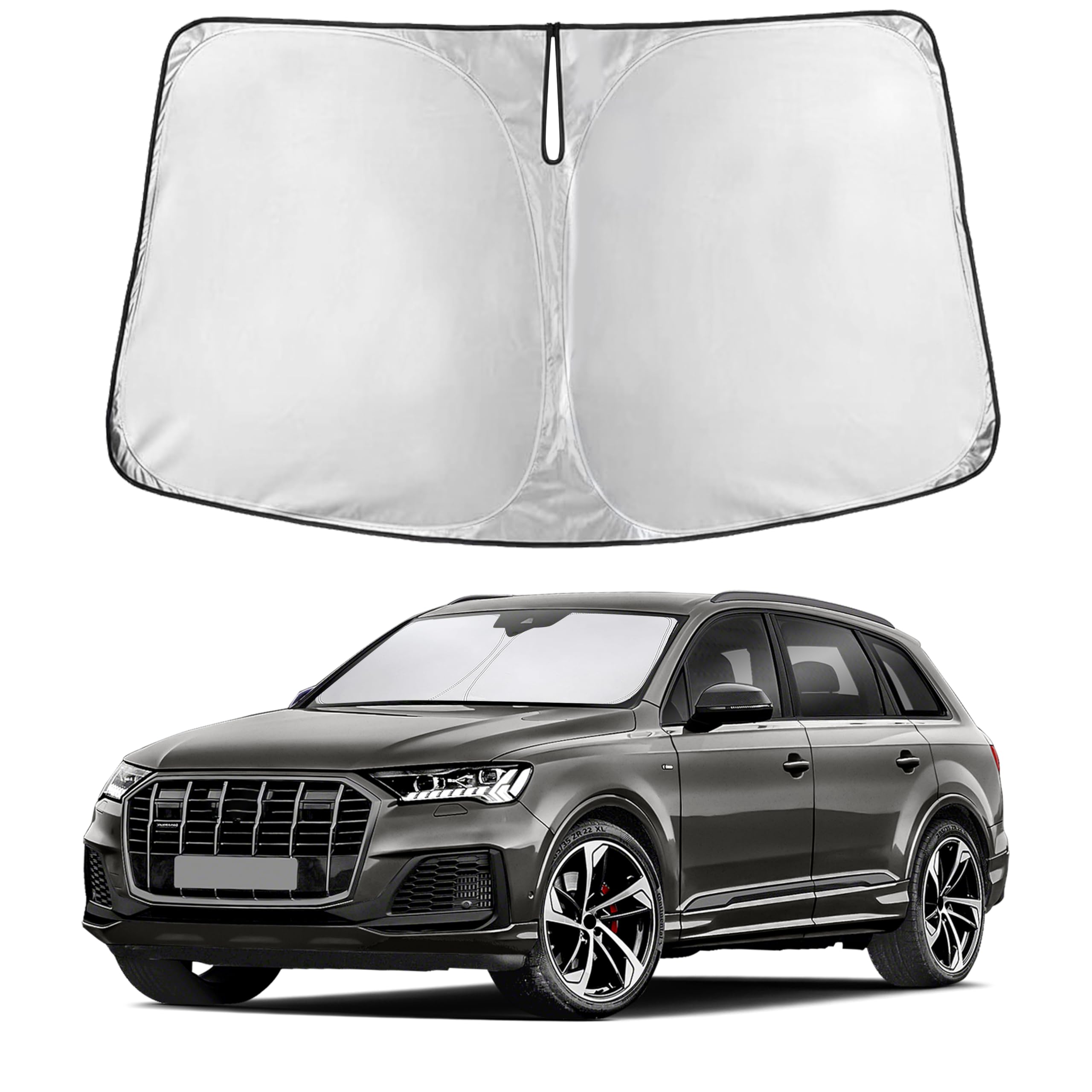 EcoNour Windshield Sunshade Compatible for Audi Q7 2016-2024 2025 2026