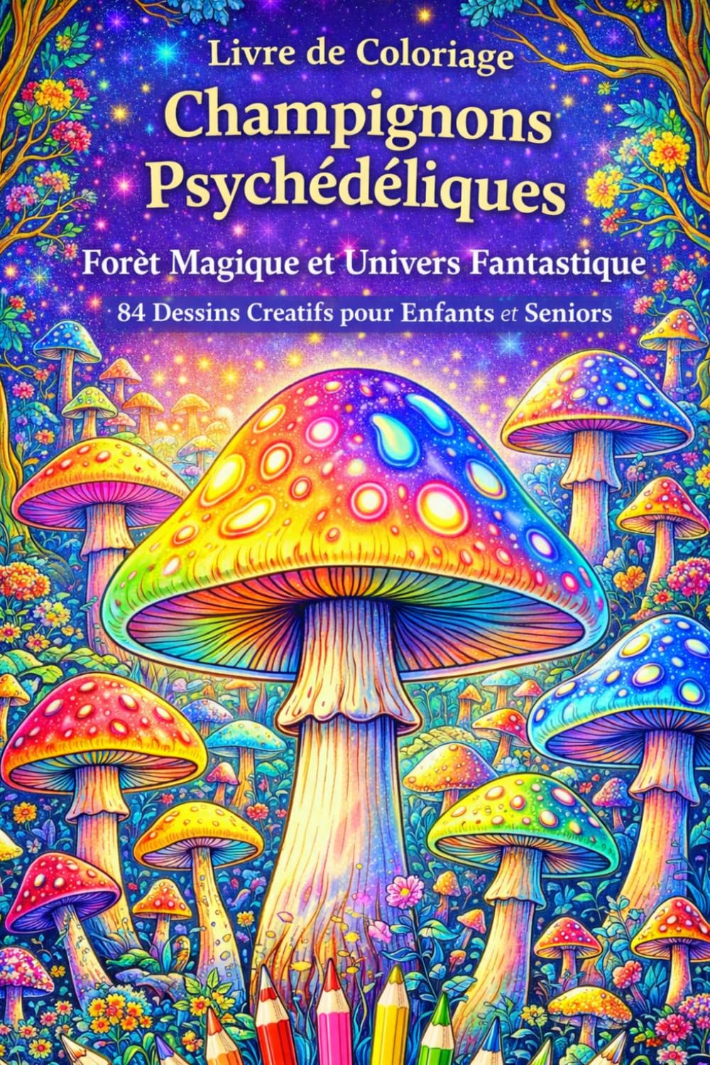 Livre de Coloriage Champignons Psychédéliques – Forêt Magique et Univers Fantastique | 84 Dessins Créatifs pour Enfants et Seniors: Paysages de ... et scènes naturelles relaxantes sur 179 pages