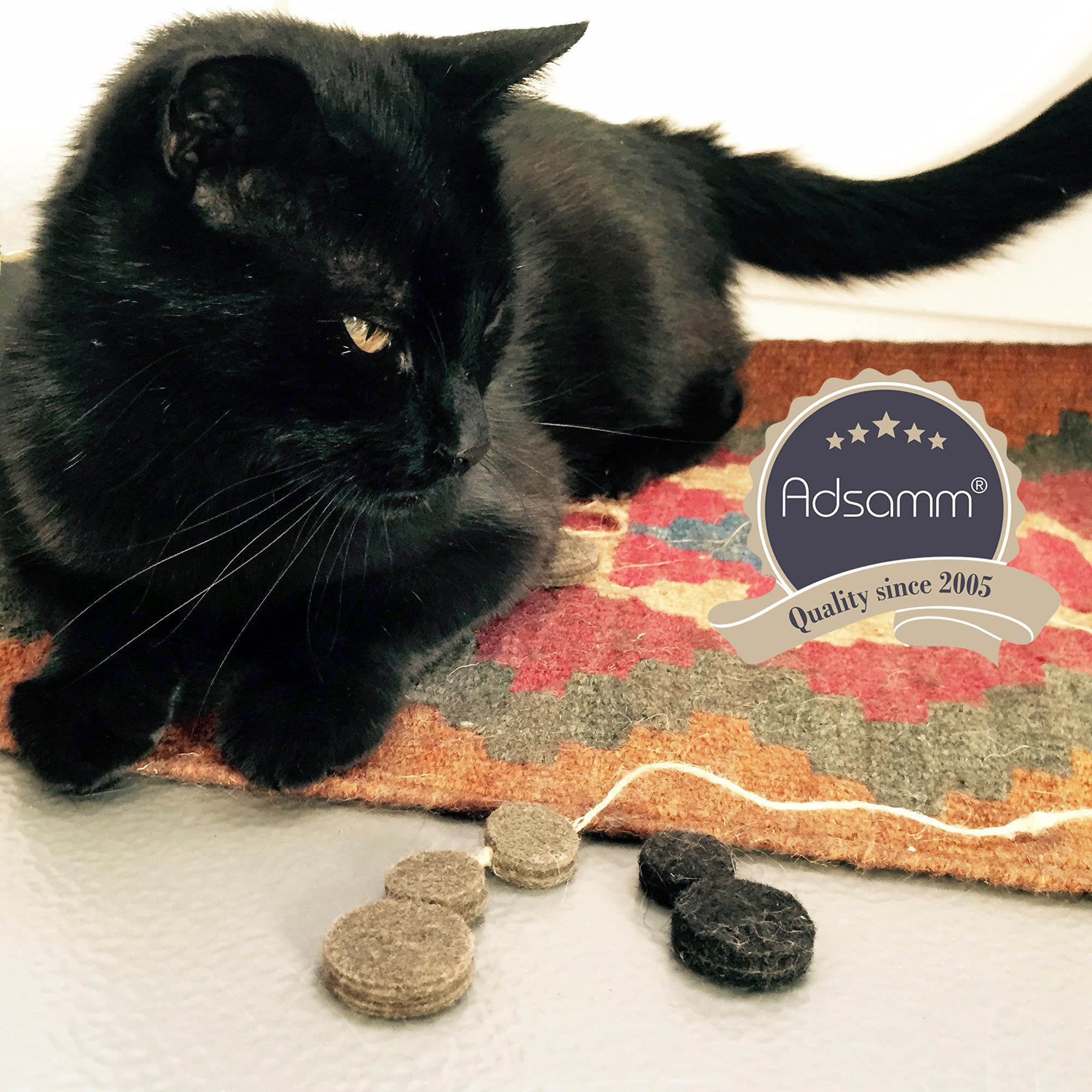 Adsamm 2000 x self-Adhesive Felt Pads Black 0 98x0 98 25x25 mm Square 0 138 3 5 mm — view 3