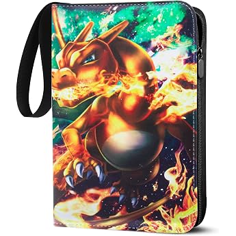 Scrapbook for Pokemon Cards, 50 Pages 400 Pockets Trading Card Album, Portable Waterproof PU Card Holder Book Folder Book Tra