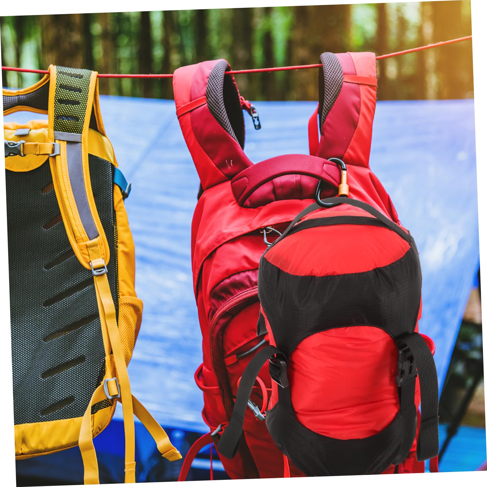 Kisangel Compression Sleeping Bag Storage Bag Camping Sleep Sack for Travel Foldable