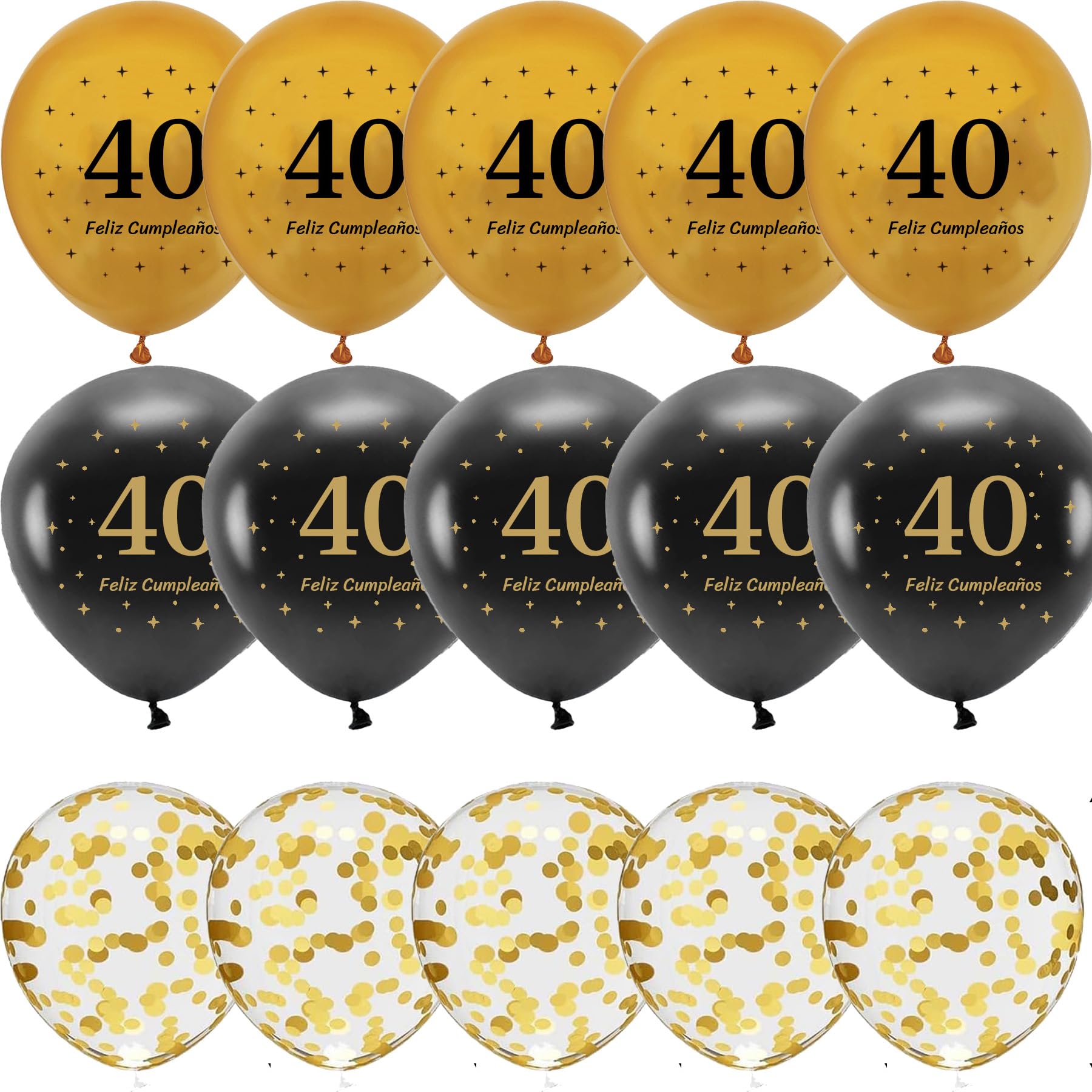 Striscione Buon Compleanno 40 Anni 1986-2026, Seutgjie Decorazioni Compleanno 40 Anni Donna Uomo per Anniversario Oro Nero 180 x 110 cm