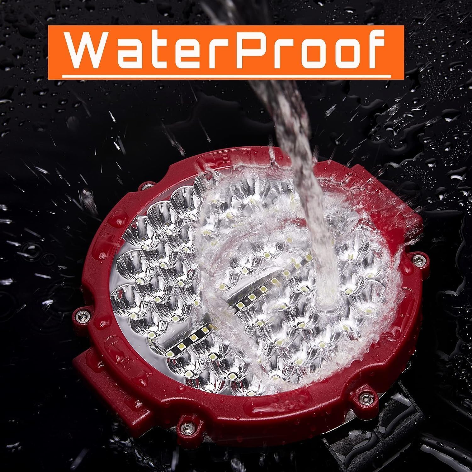 7 Inch Round LED Offroad Driving Lights for Truck, 201W 10000lm Waterproof LED Work Lights, 12V 24V Flood Spot Beam Headlight Fog Lights for Jeep ATV UTV SUV 4x4 Car RV, 2 Pack with Wiring Harness