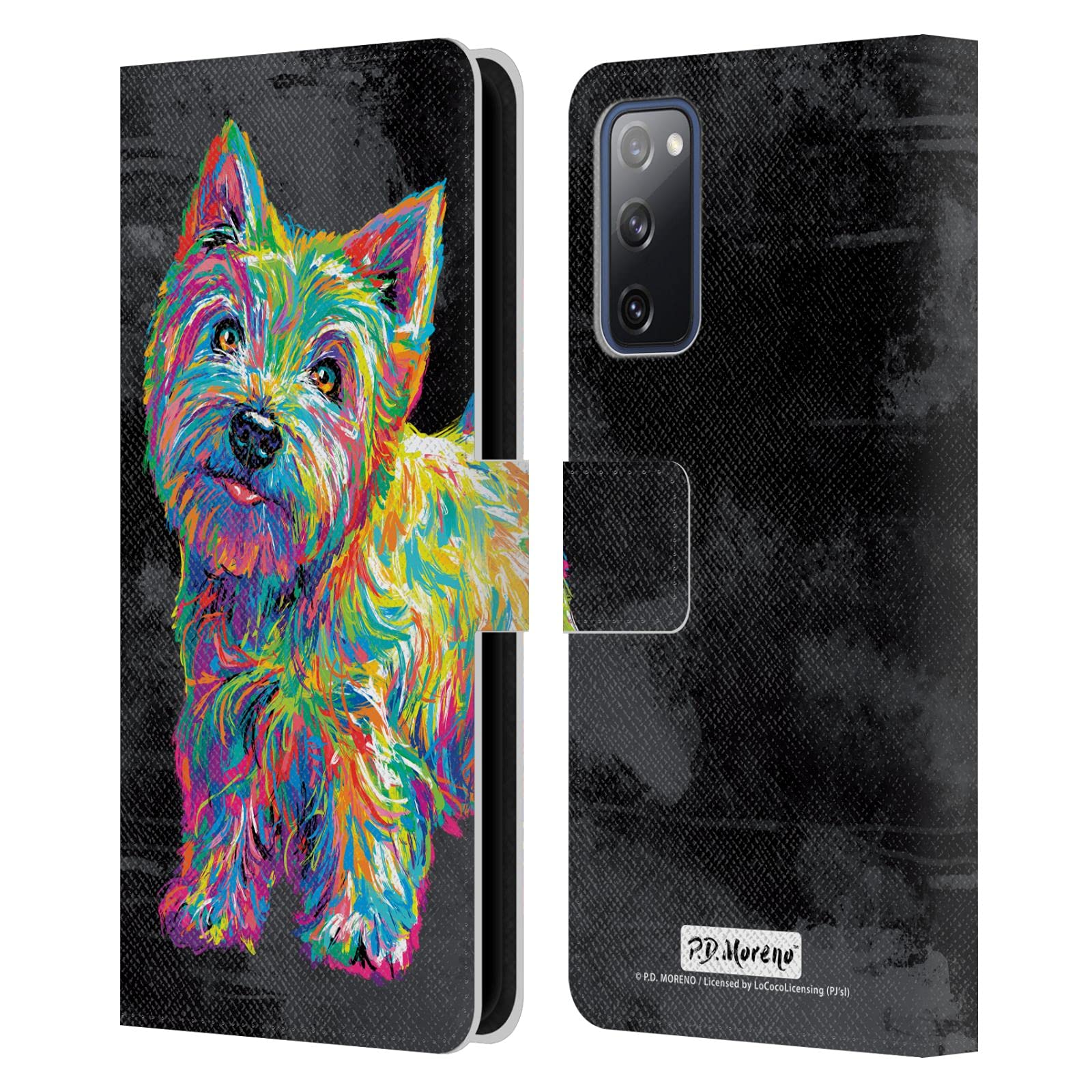Head Case DesignsHead Case Designs Officially Licensed P.D. Moreno Marvin The Westie Dog Animals II Leather Book Wallet Case Cover Compatible with Samsung Galaxy S20 FE / 5G