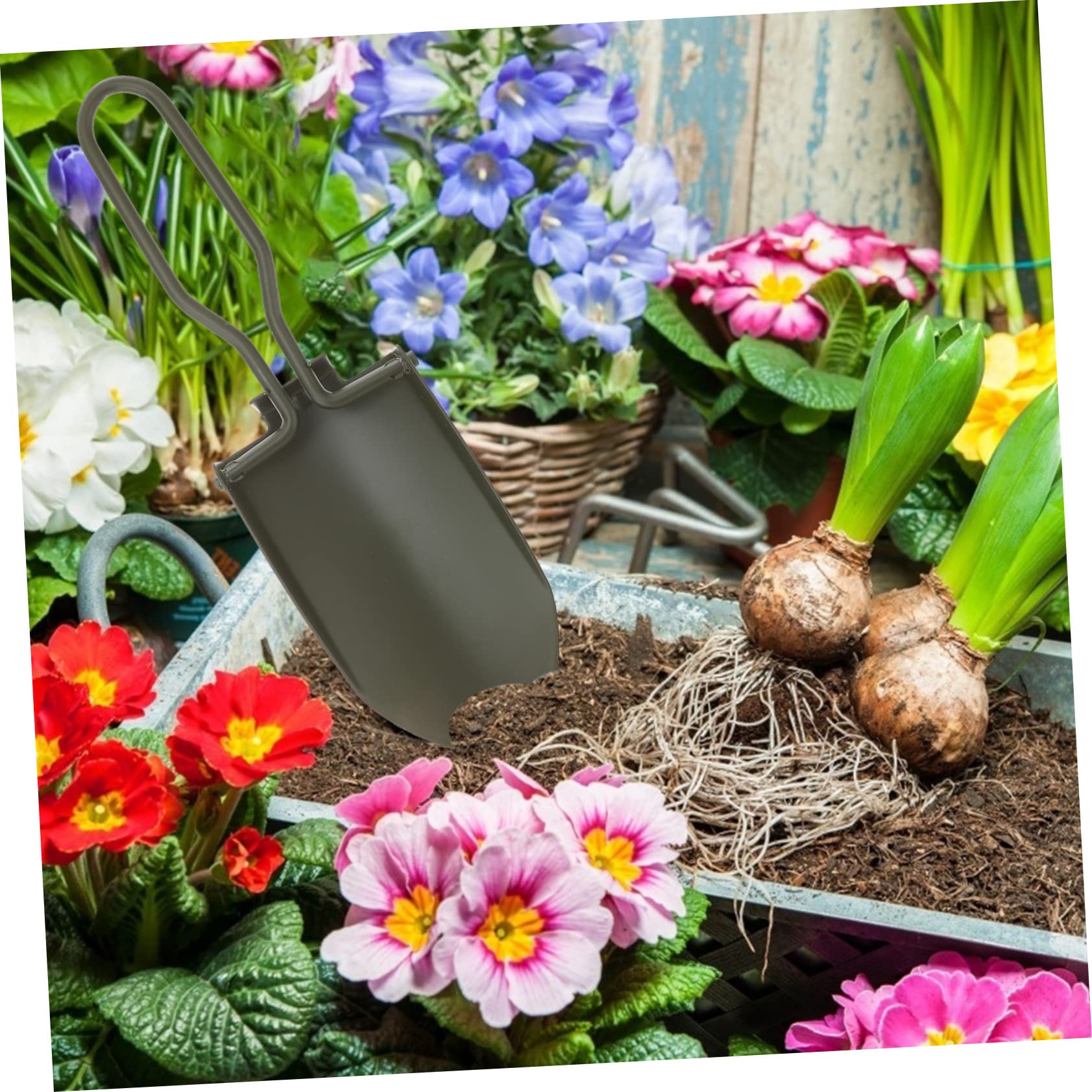 BESPORTBLE 5 Pz Pala da Giardinaggio Vanga Pala per Scavare Pala da Campeggio Pieghevole Cazzuola da Giardino Resistente Giardinaggio Pieghevole Piantare Mini Army Green Acciaio Inossidabile