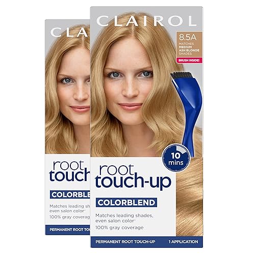 Clairol Root Touch-Up Crema de color permanente para cabello, 8.5A Rubio champán, 2 unidades