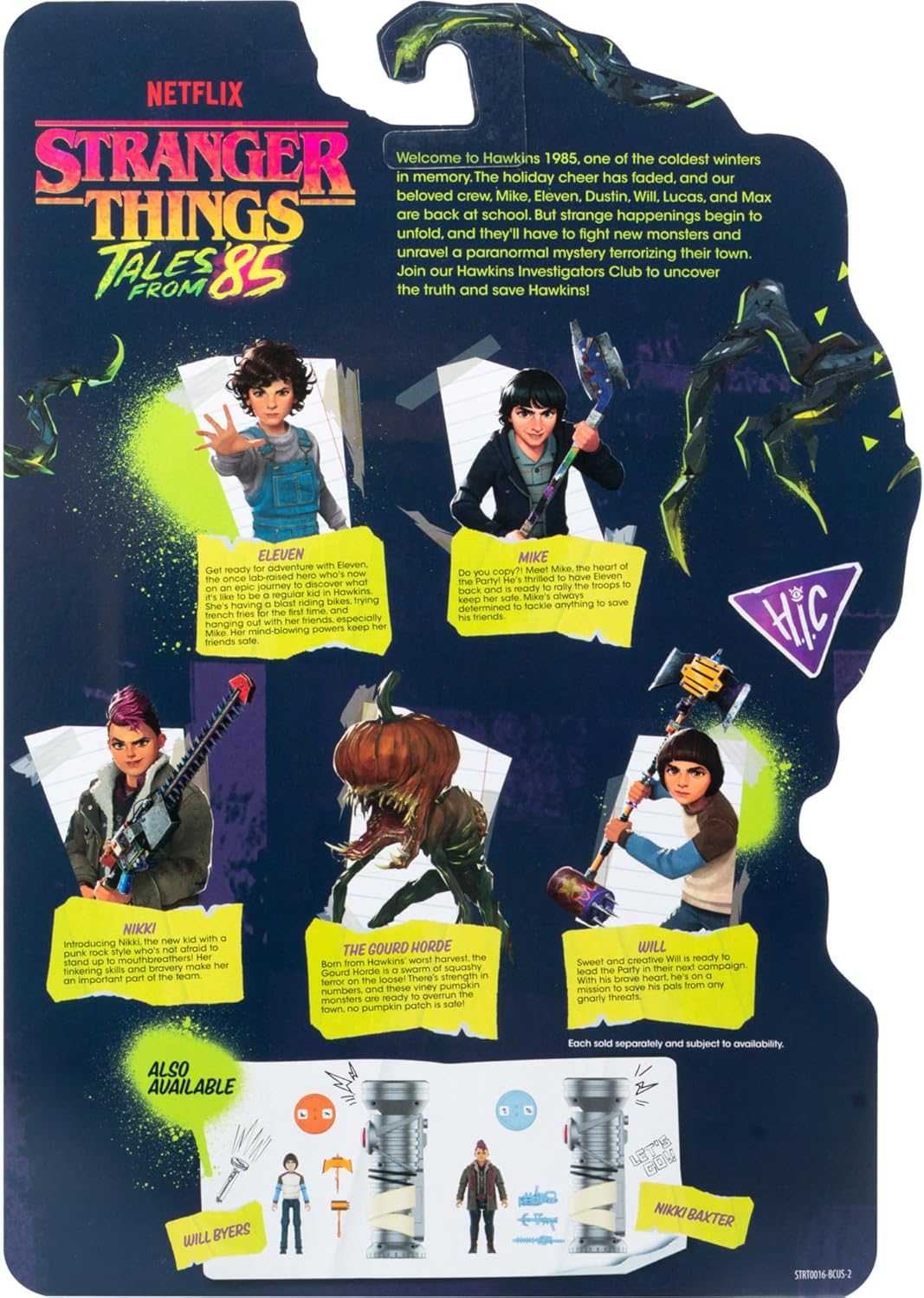 Jazwares Stranger Things: Tales from ‘85 Eleven - 4-Inch Articulated Action Figure with Backpack and Waffle Accessories