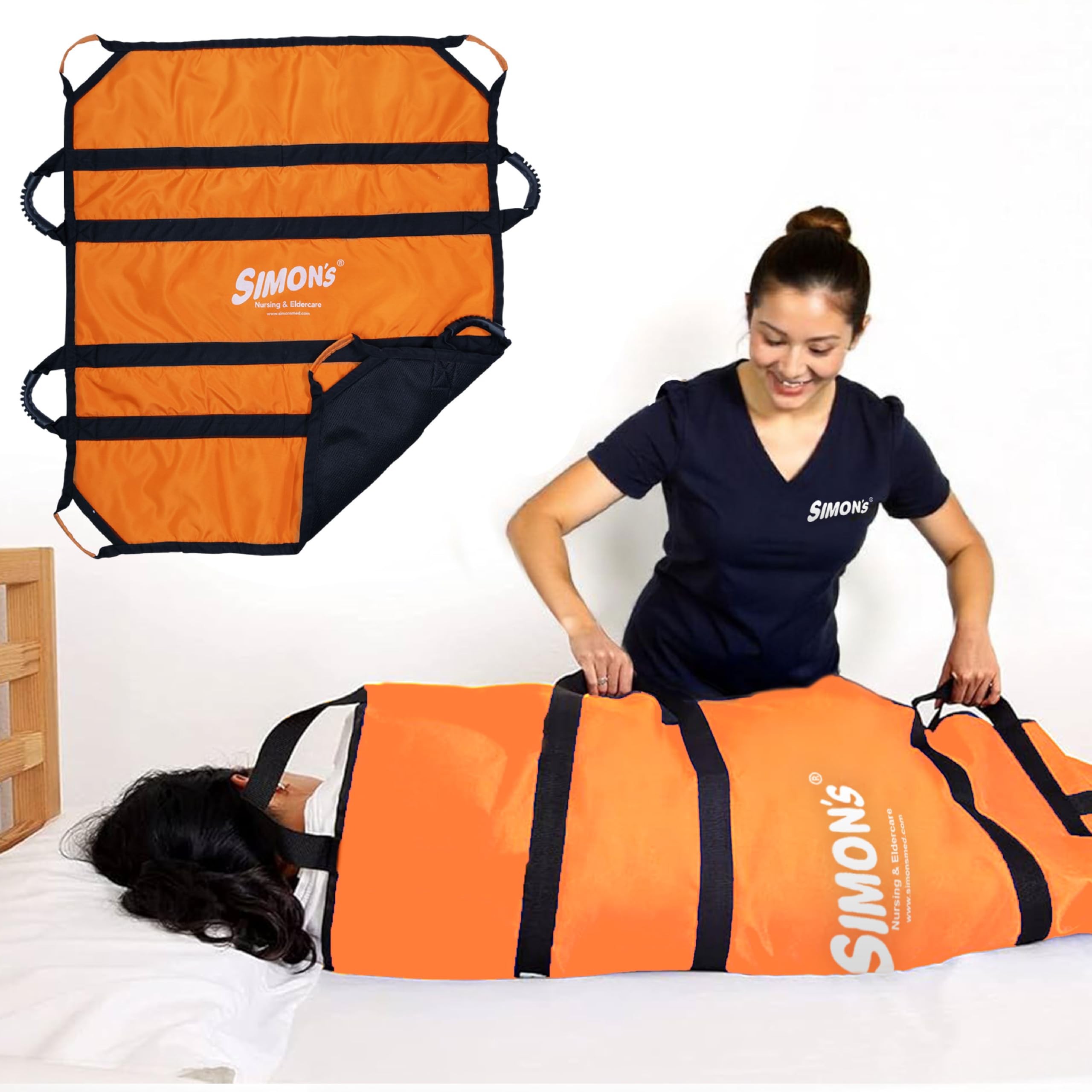Simon's LiftPro Heavy-Duty Patient Lifting, Turning and Transfer pad, Suitable for Positioning Bed-Ridden Elderly Patients | 8 Handles, Soft Padded, Foldable Transfer Sheet, Must Have for Care givers-image-23