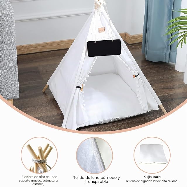 Foto 4 de 6 de GeerDuo Cama Tipi para Mascotas para Perros y Gatos