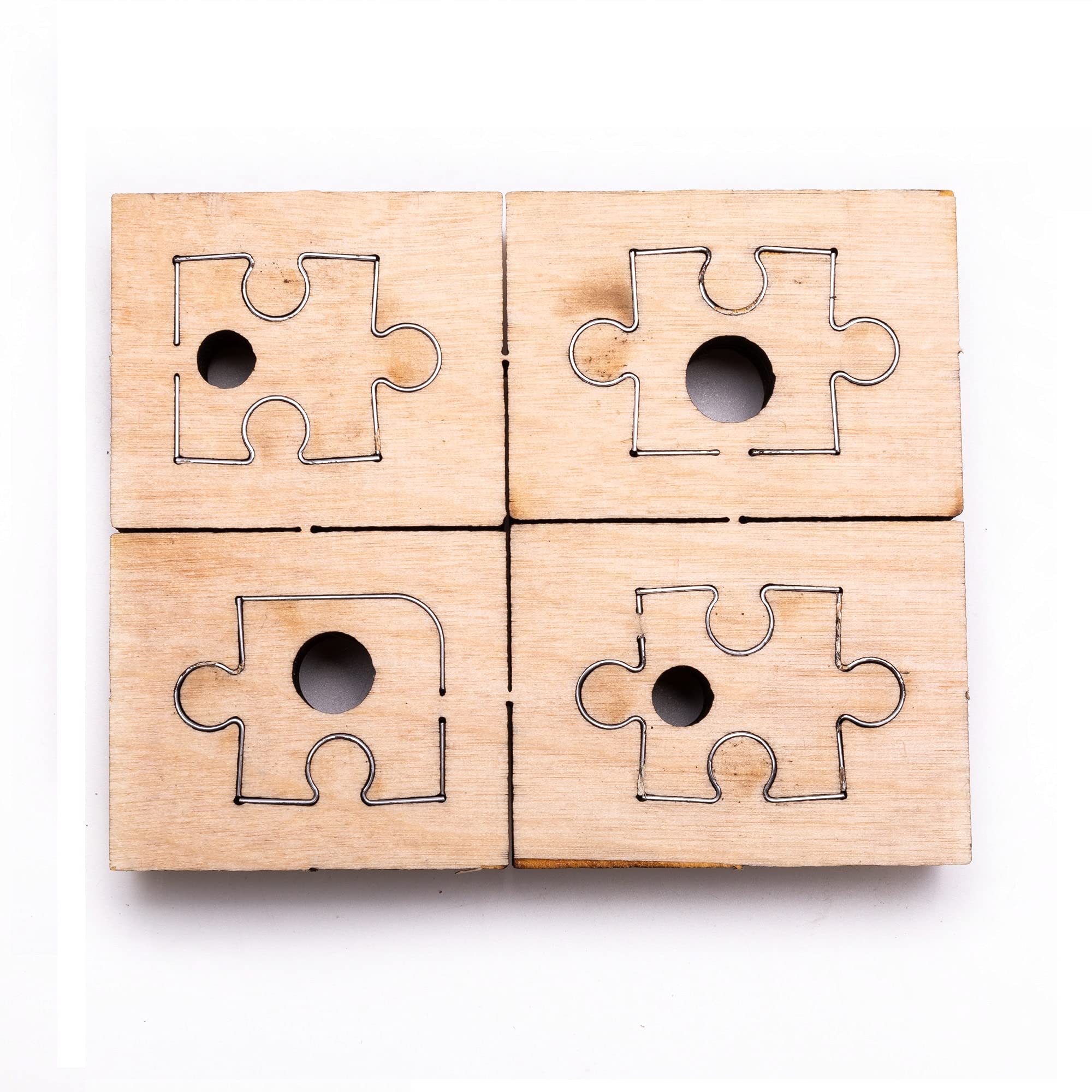 Fustelle da 4 cm con motivo a puzzle, in pelle, per fai da te, può essere utilizzata per pelle, stoffa