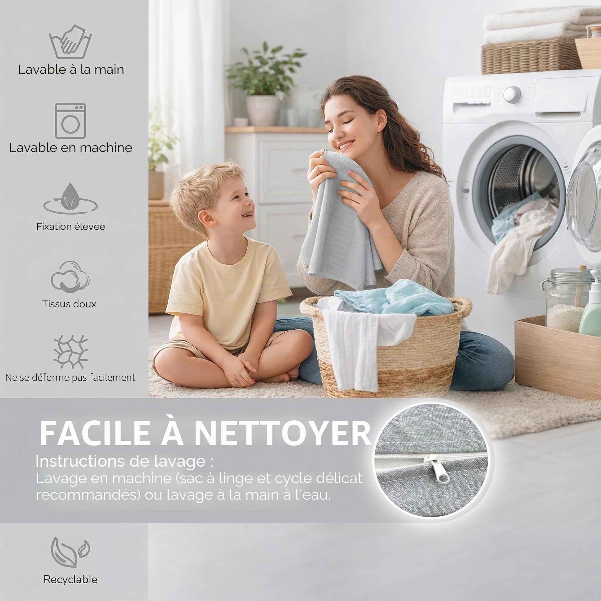Barrière de Lit Bébé Rembourrée 60 Cm, Protection Anti-Chute pour Enfant, Barrière de Sécurité Douce en Tissu, Garde-Corps de Lit Stable et Confortable pour Bébé et Tout-Petits, Gris