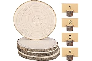 Pllieay 4 Pieces Wood Slab Cake Stand