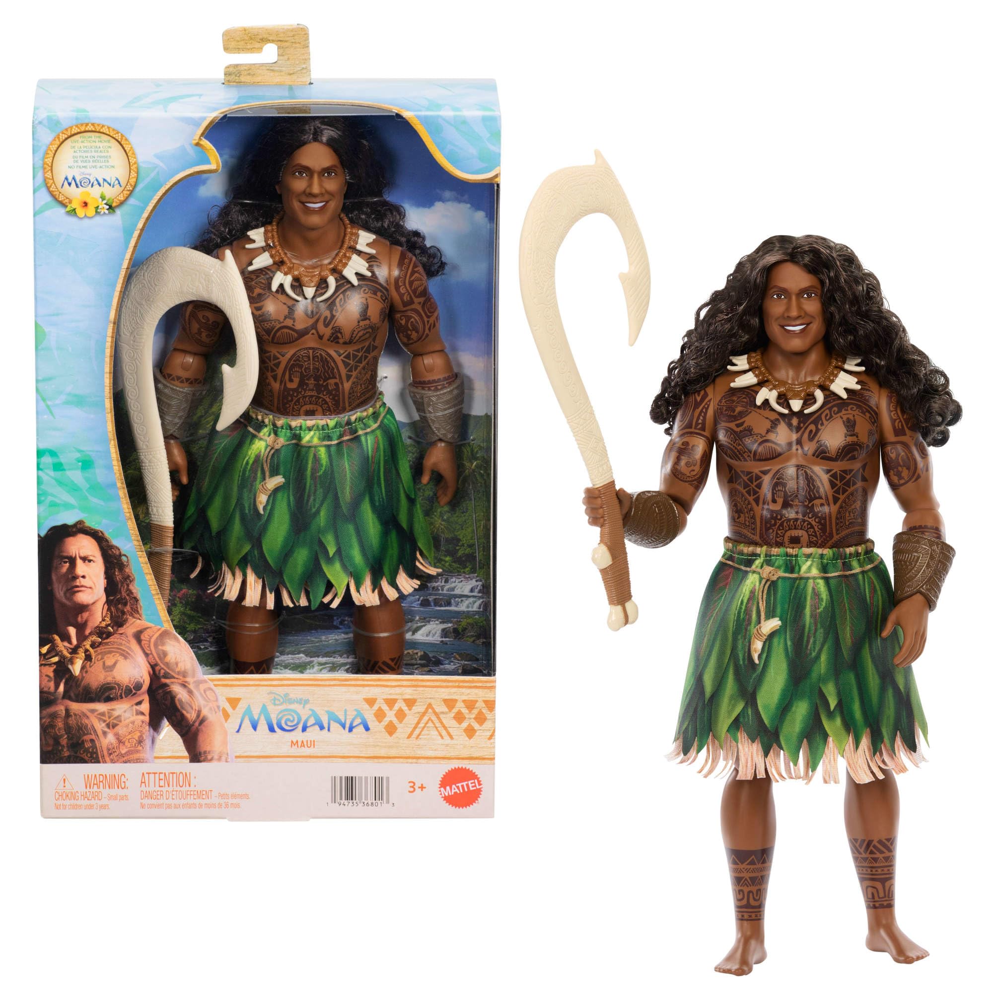 Mattel Disney Moana Maui Fashion Doll Inspired by Live Action Movie
