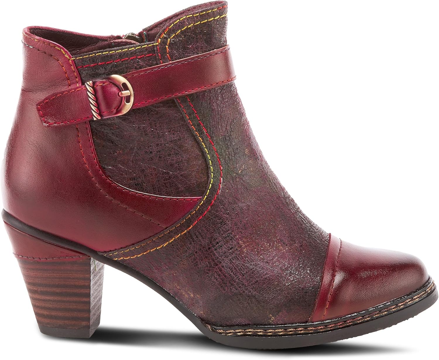 L'Artiste Captivate Hand-Painted Leather Ankle Bootie