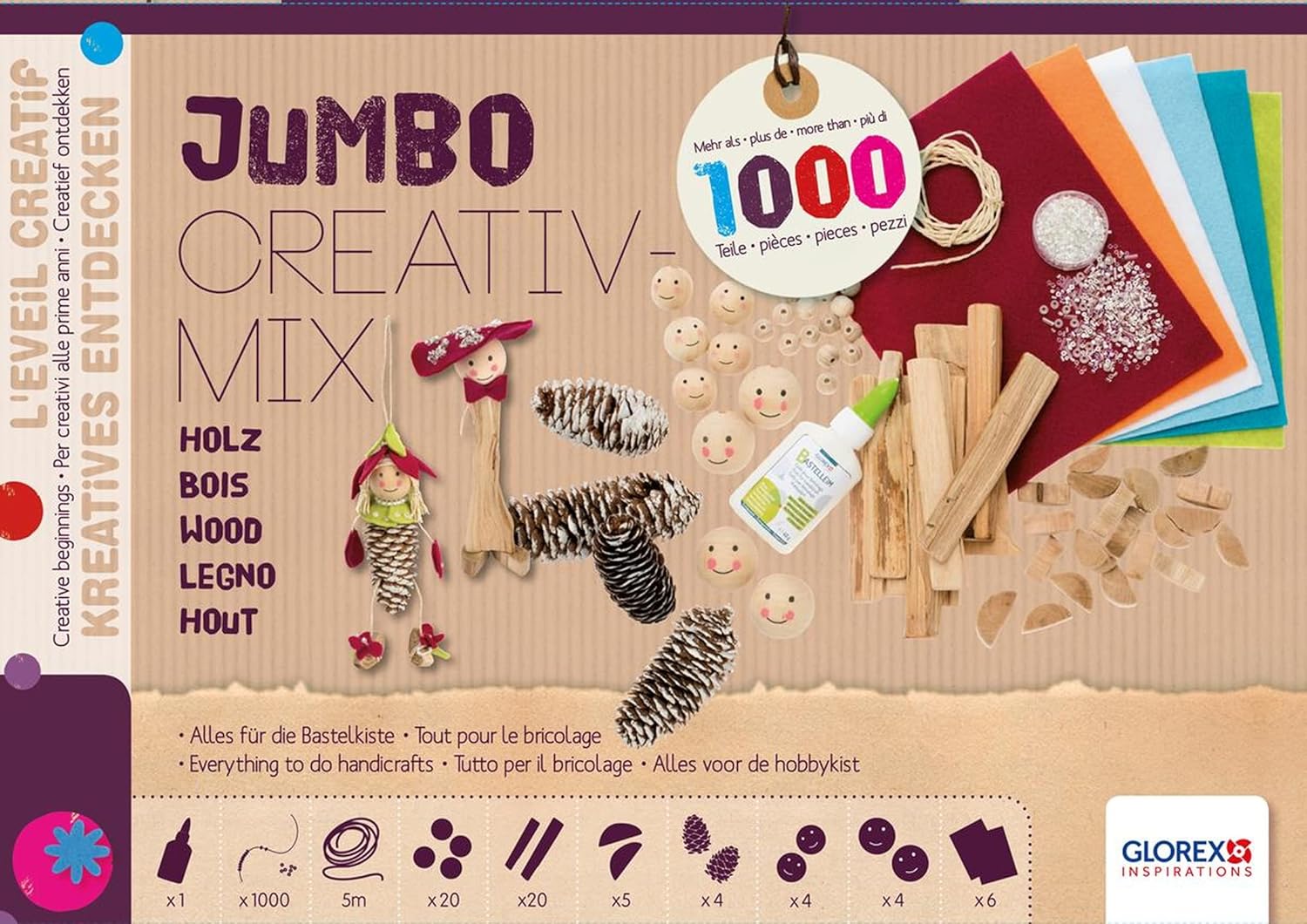 Glorex Felt Christmas Tree, One Size, Green