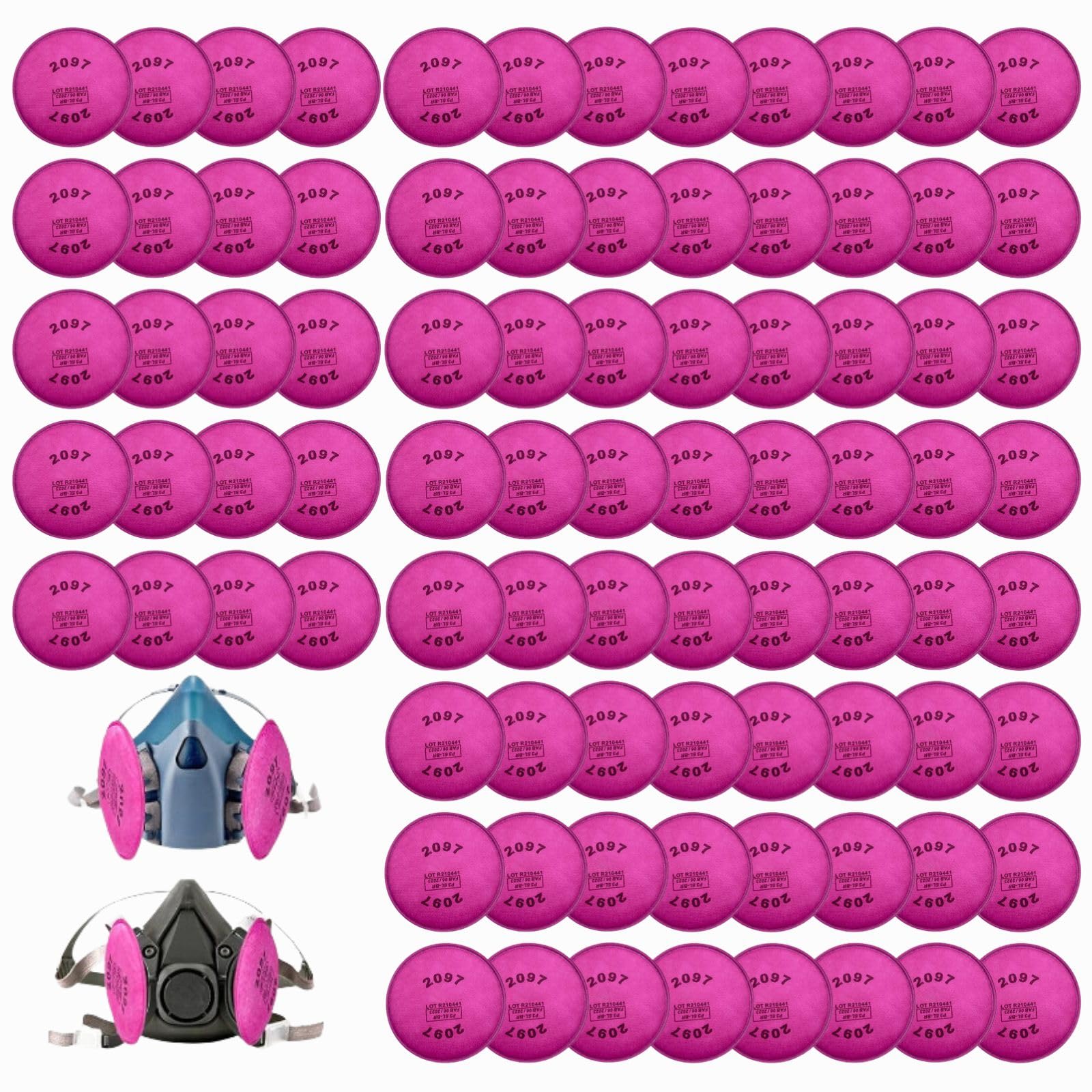 84Pcs(42Pack) 2097 Particulate Filter,Replacement for 6000 6200 6800 7000 FF-4 Item 2097 Filters,Use for Against Dust,Torch Cutting,Chemicals