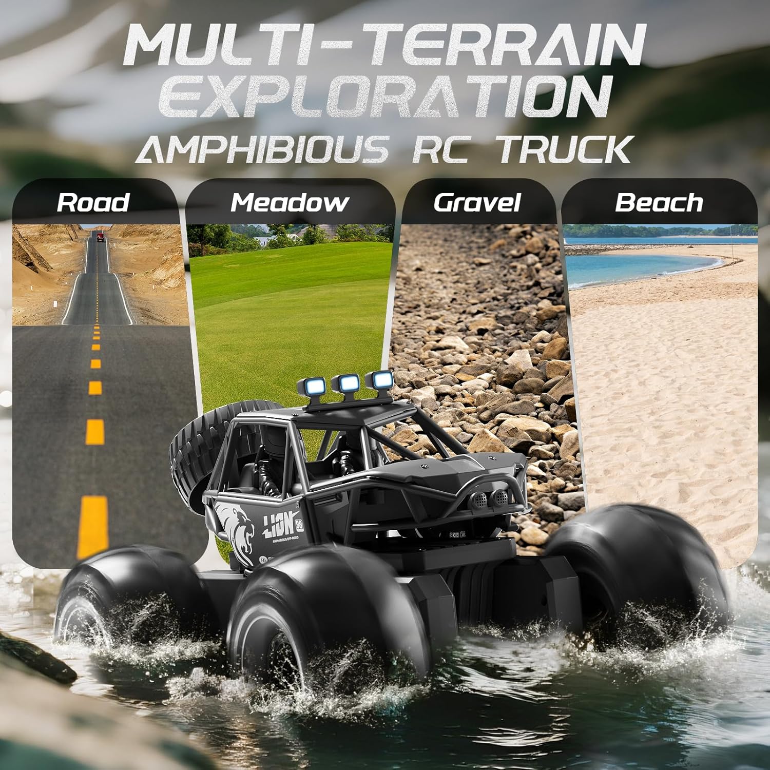 4DRC Y10 RC Monster Truck with both remote and wristband controllers