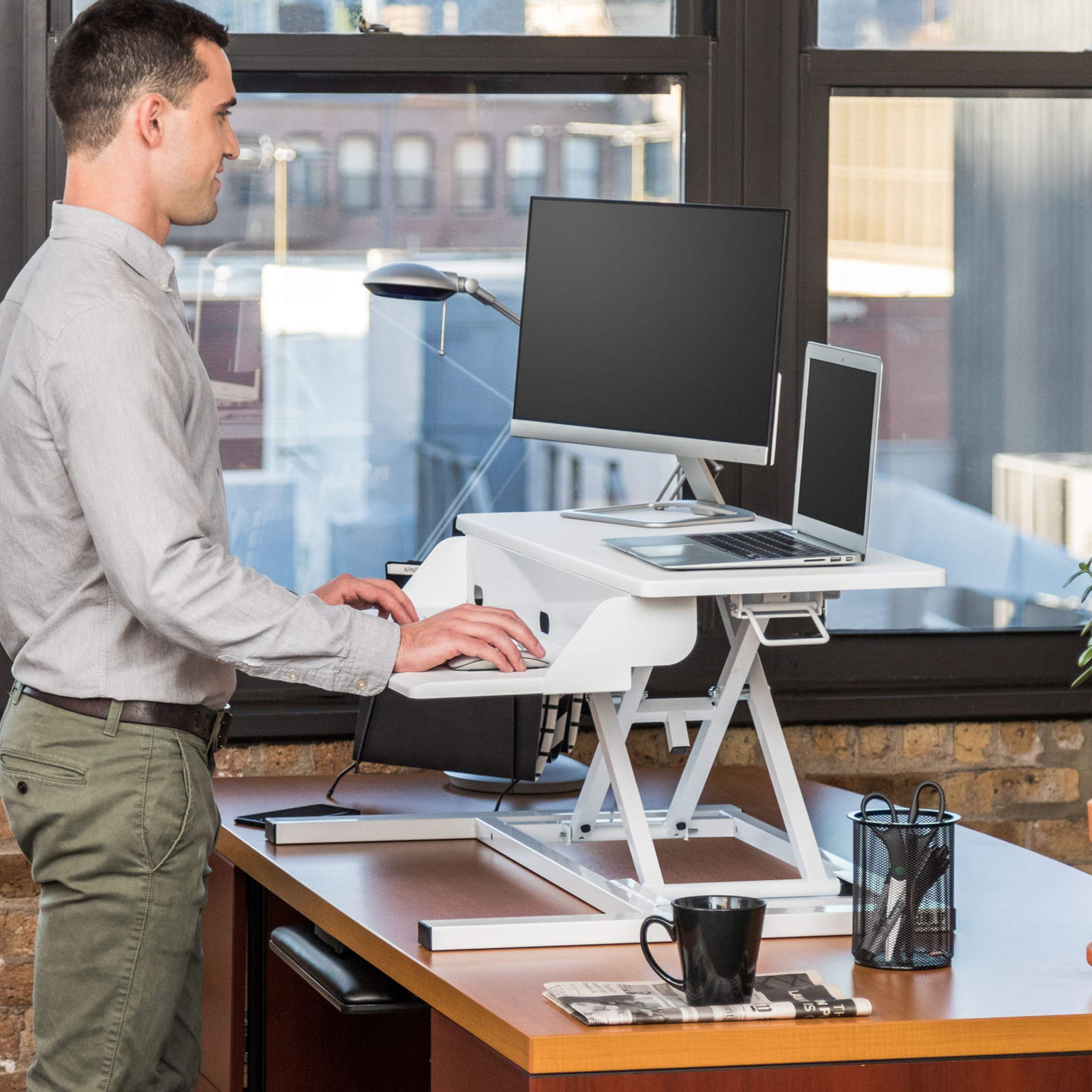 Stand Up Desk Store AirRise Pro Standing Desk Converter Adjustable
