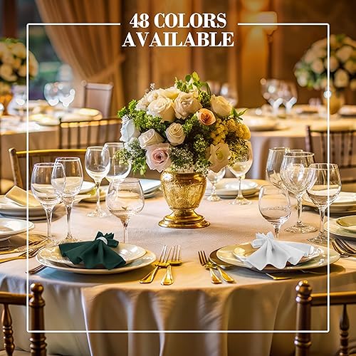 Miniatura 6 de Ultimate Textile -10 docenas - Reversible Shantung Satin - Majestic - Servilletas de tela Majestic de 17 x 17 pulgadas, color verde cazador