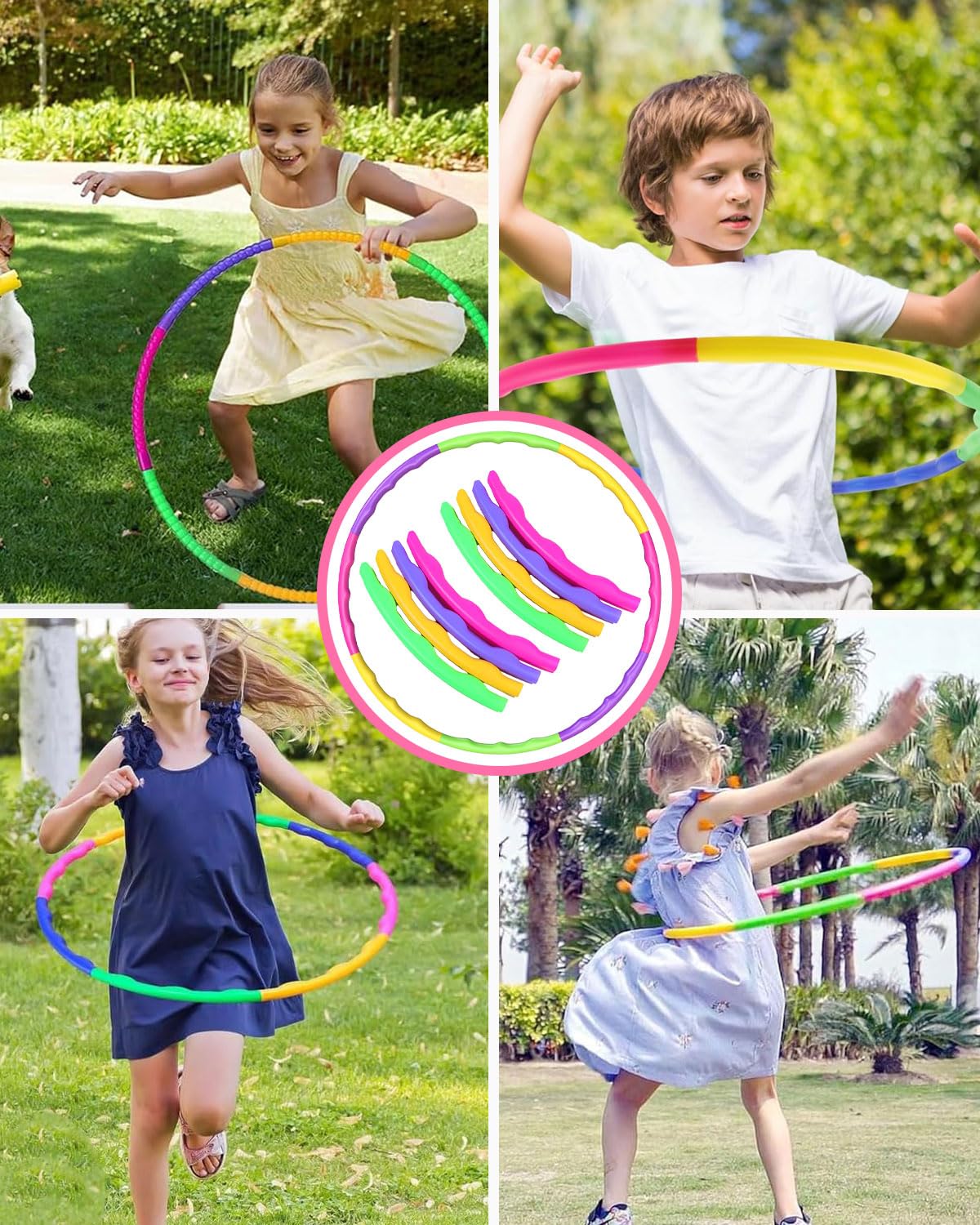 Hula Hoop Rimovibile Per Bambini - Cerchio Fitness 60cm - Foto 6