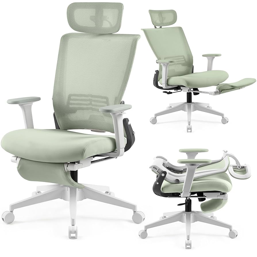 Amazon.com: Foldable Office Chair with Foot Rest, Ergonomic