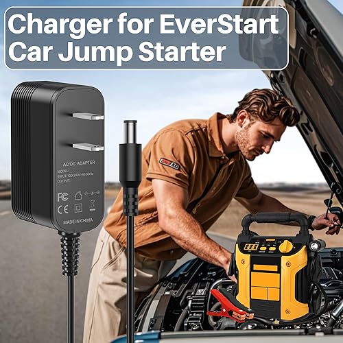 Miniatura 3 de Cable de alimentación de 12 V CC para EverStart Maxx Jump Starter Cargador de batería compatible con Ever Start Max J7CCE J7CE 800A 800 amperios de