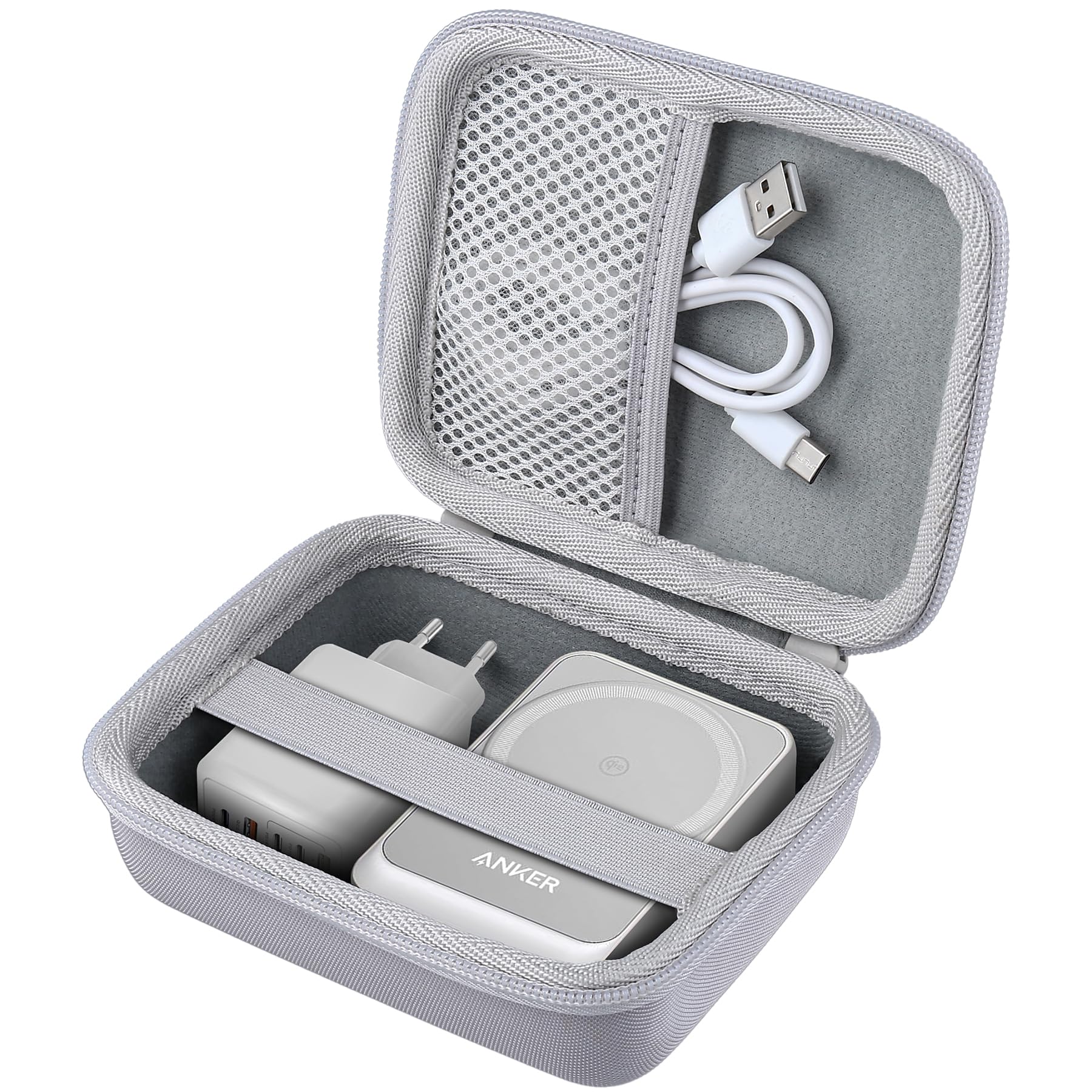 co2CREA Hard Travel Case for Anker MagGo 3-in-1 Wireless Charger A2557