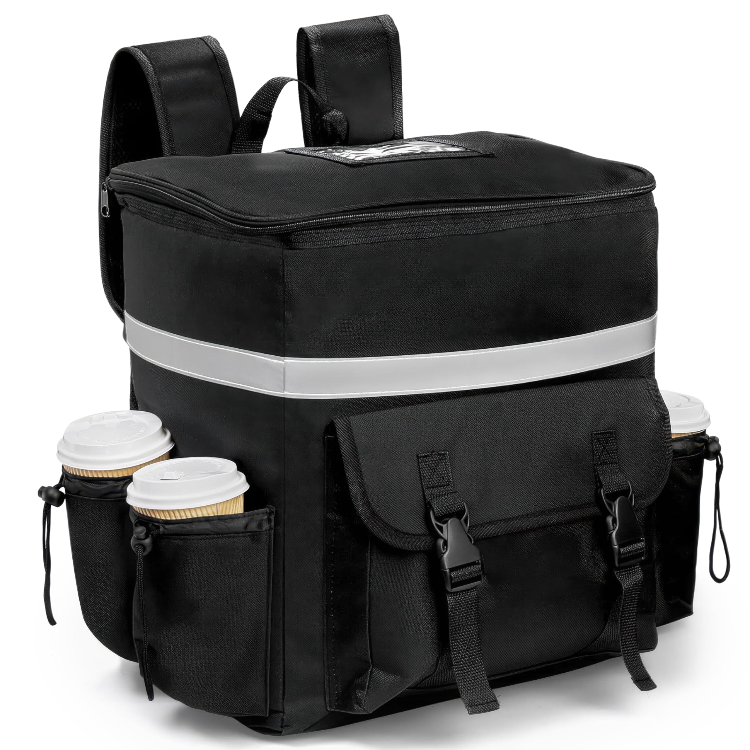 GwaOery Large Cooler Bag 35L Insulated Cooler Backpack for Men & Women Lunch Thermal Food Delivery Bag Foldable with Sturdy Handles and Zipper for Camping BBQ Shopping Fishing Outdoor Activities