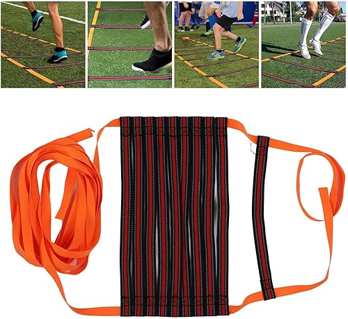 Miniatura 3 de VGEBY Escalera de entrenamiento de agilidad Escalera de entrenamiento Escalera de cuerda de entrenamiento, obstáculos de velocidad de escalera de