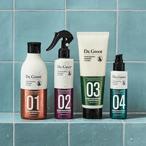 Miniatura 4 de Dr. Groot Professional Bonding System Bond Fortificating Keratin Water Treatment  Con proteína de seda  Clínicamente probado para reparar y espesar
