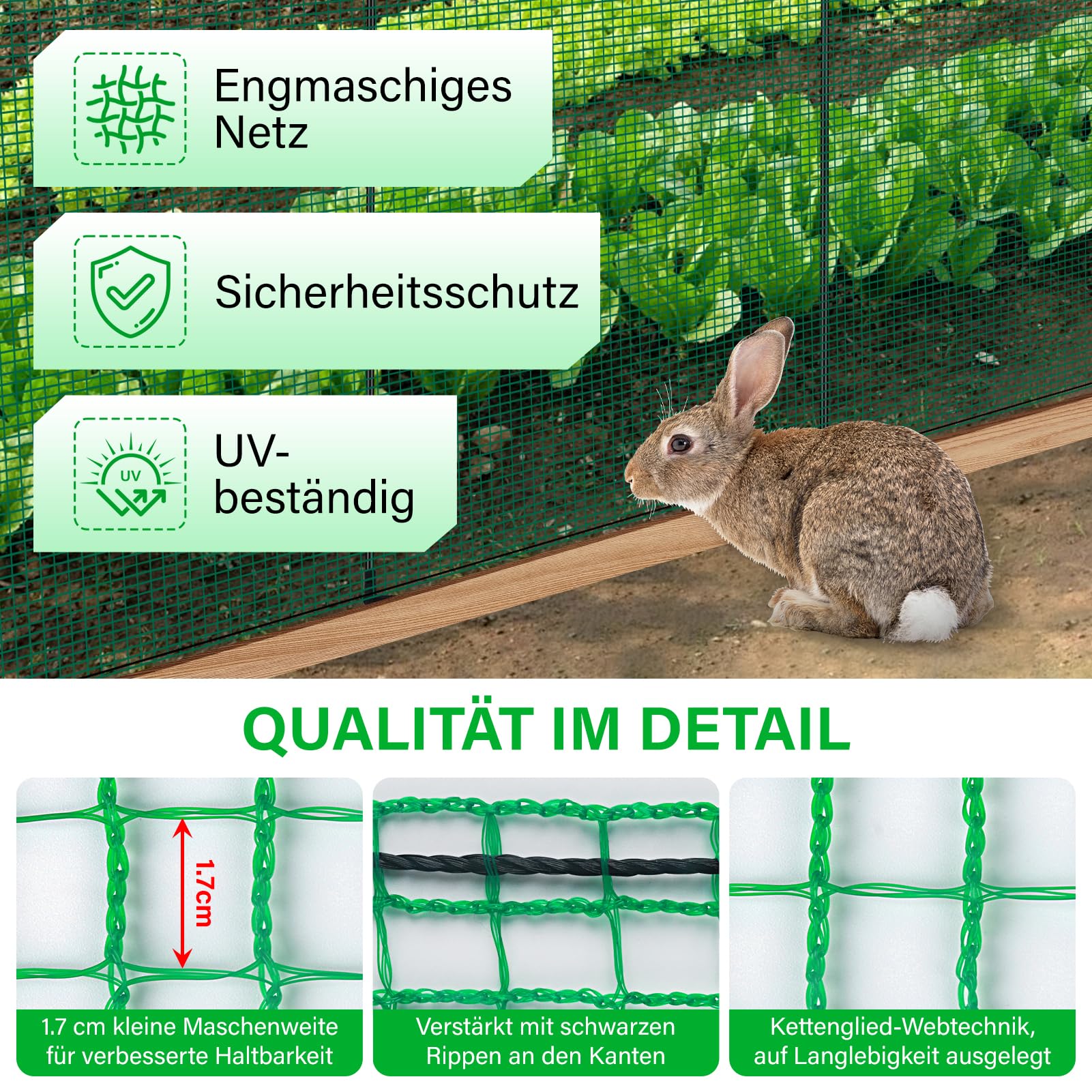 Mobiler Begrenzungszaun 15 m 122 cm hoch 9 Fiberglaspfähle Hühnerzaun Hundezaun Weidezaun Dunkelgrün
