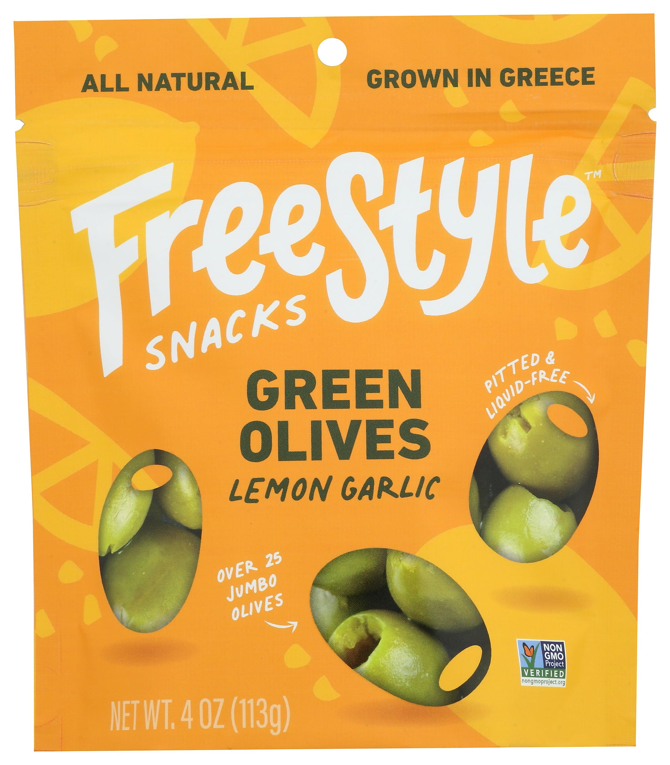 Amazon.com : Freestyle Snacks, Olives Green Lemon Garlic, 4 Ounce