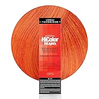 Vista 1 de L'OREAL TECHNIQUE HiColor Red HiLights - Permanent Hair Color for Dark Hair, Intense Red Highlights, No Pre-Lightening Required, Rich, No-Drip