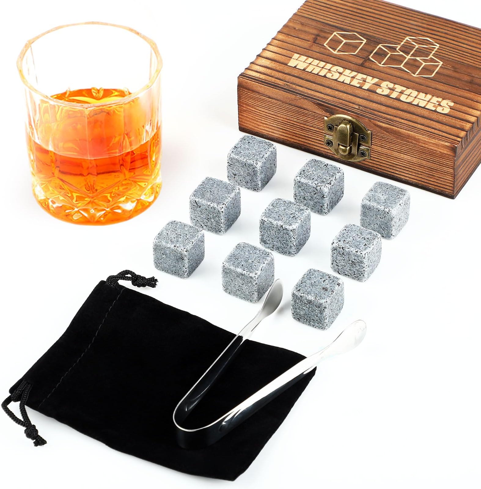 Amazon.com: Gift Set of 8 Whiskey Chilling Stones [Chill Rocks] - in ...