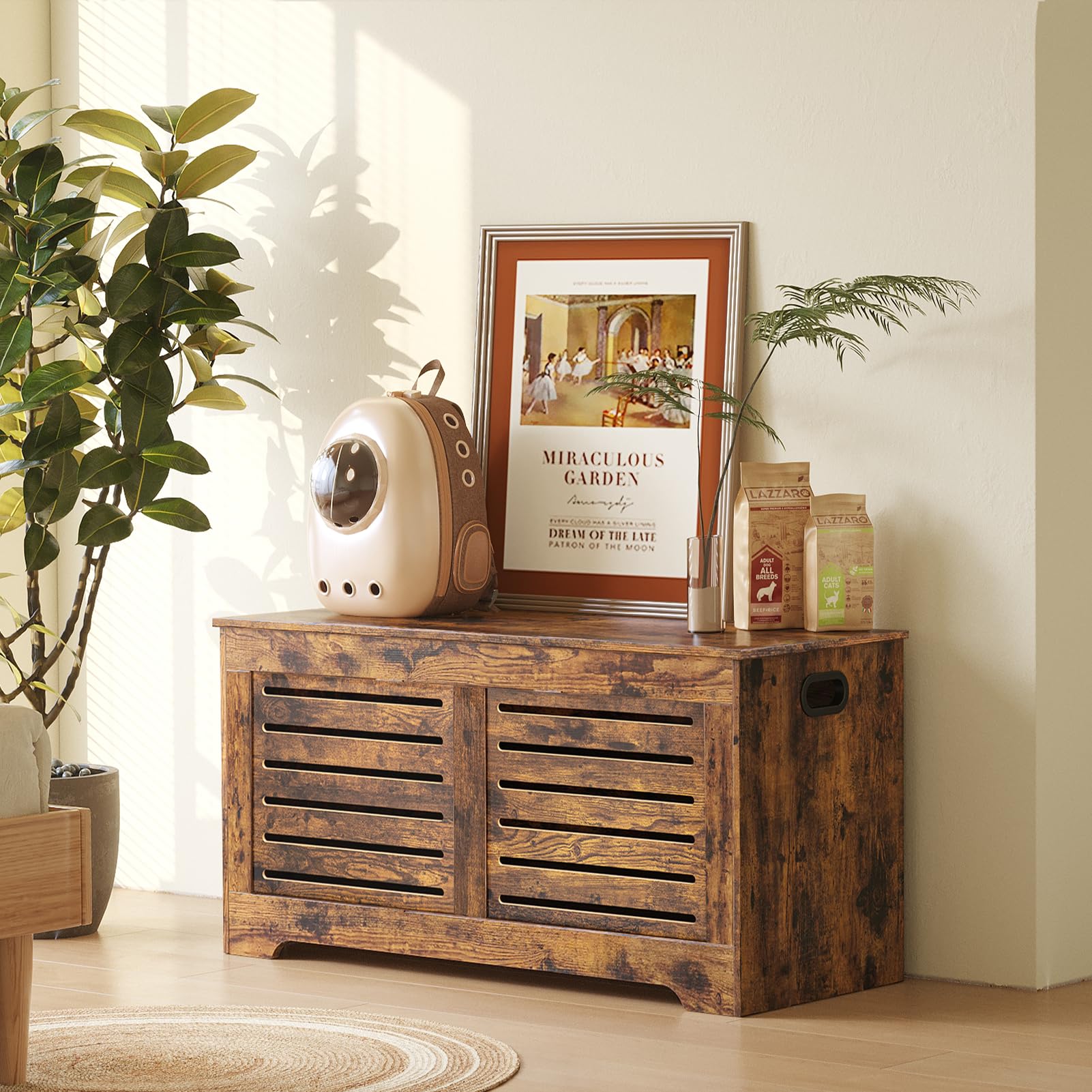 Amazon.com: DINZI LVJ Storage Chest, Flip-Top Wooden Toy Box with