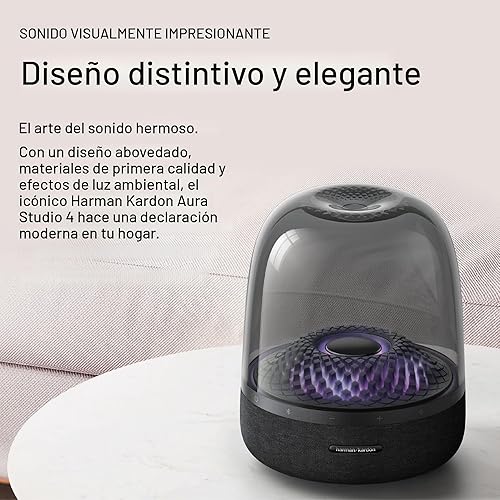 Miniatura 3 de Harman Kardon Aura Studio 4 - Altavoz Bluetooth para el hogar - Rendimiento de sonido superior - 5 temas de iluminación con efecto diamante -
