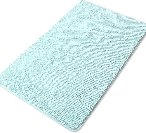 Miniatura 117 de Yeaban Alfombras de baño gris oscuro – Gruesas alfombras de baño de chenilla | Alfombras de baño absorbentes y lavables antideslizantes, alfombras