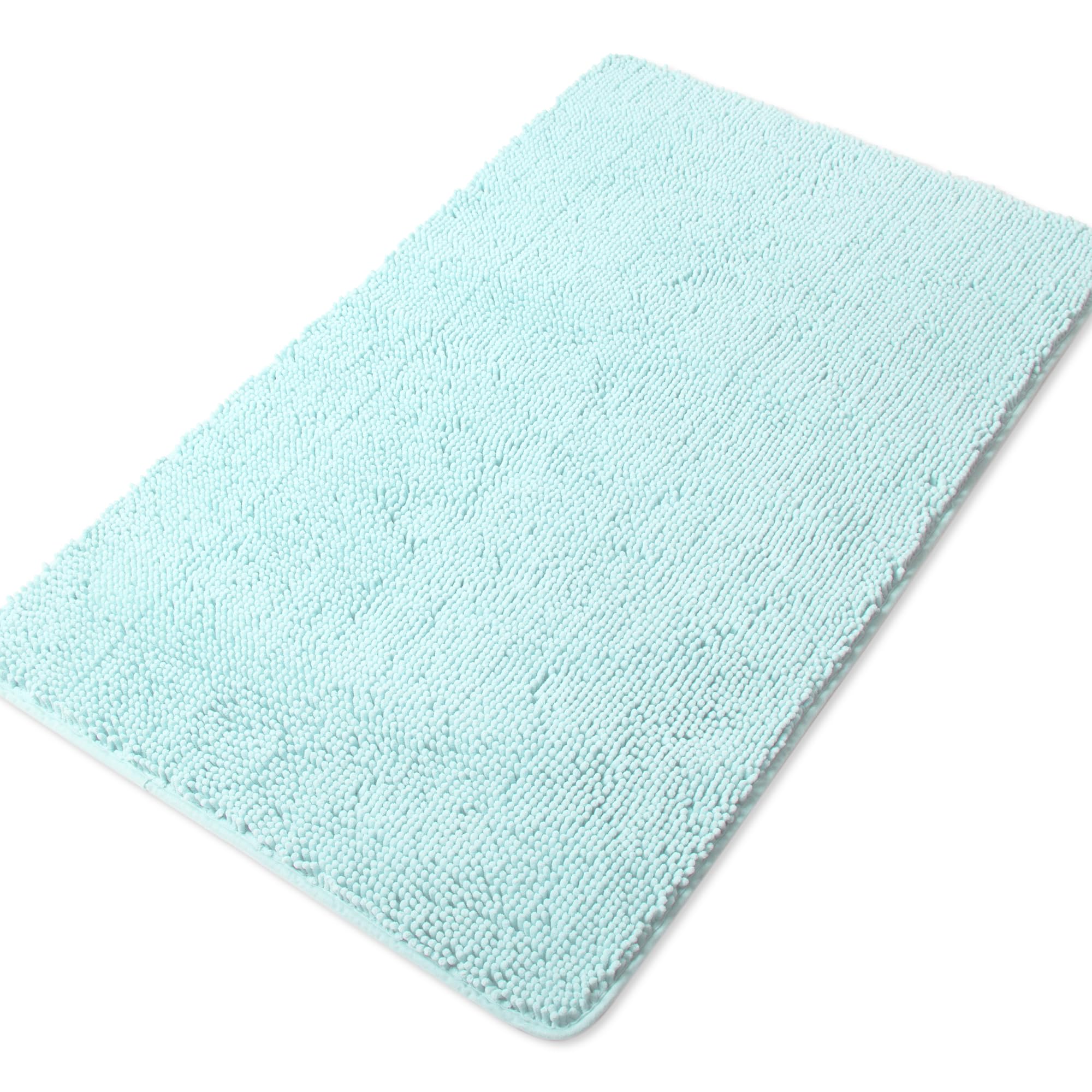 Yeaban Aqua Bathroom Rug 30"x50",Thick Chenille Bath Mat,Absorbent and Washable Large Bath Rug Non-Slip, Extra Soft Rug for Bathroom Floor,Tub,Shower and Sink — image 1